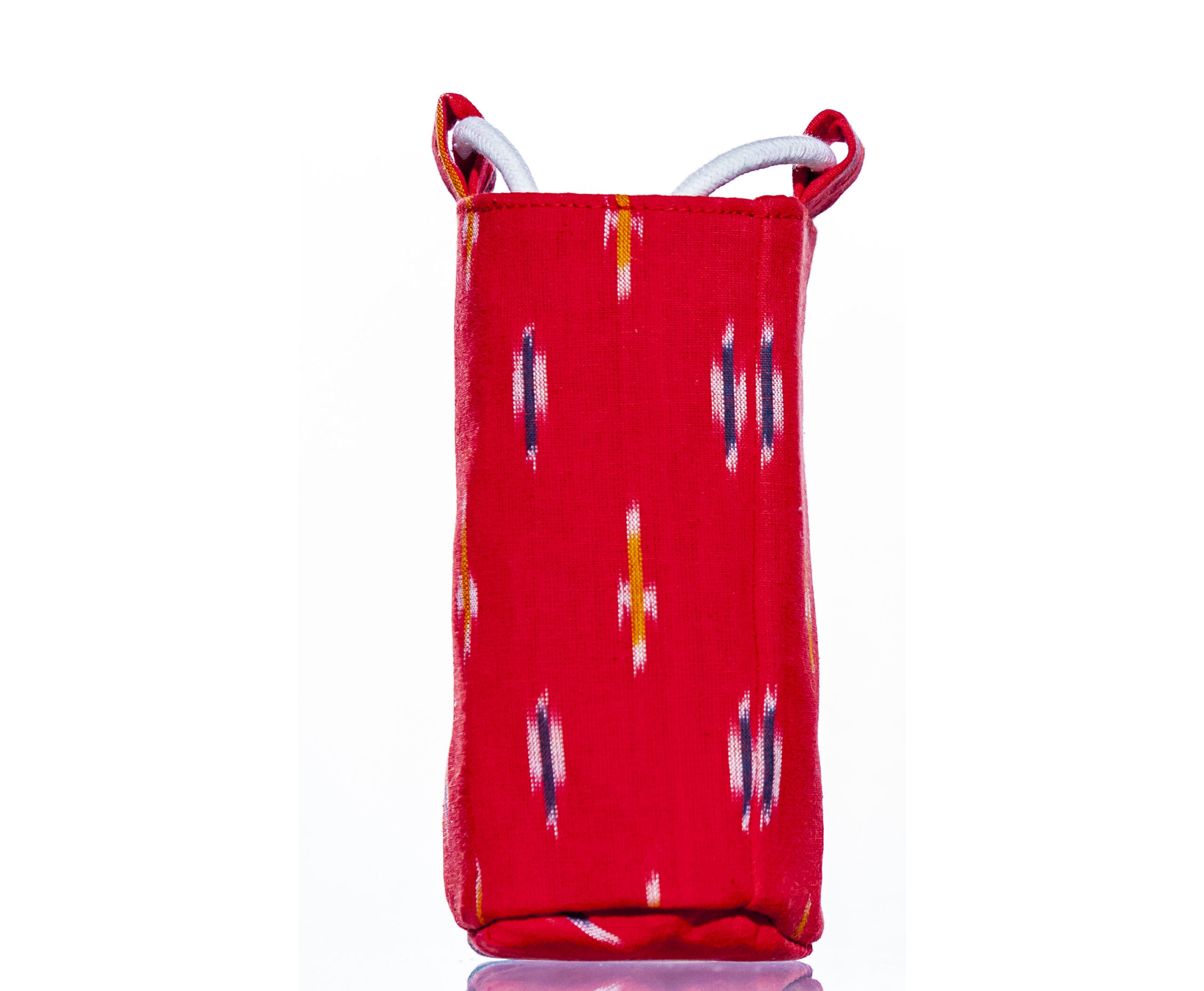 Indian Cotton Bottle Bag - Red