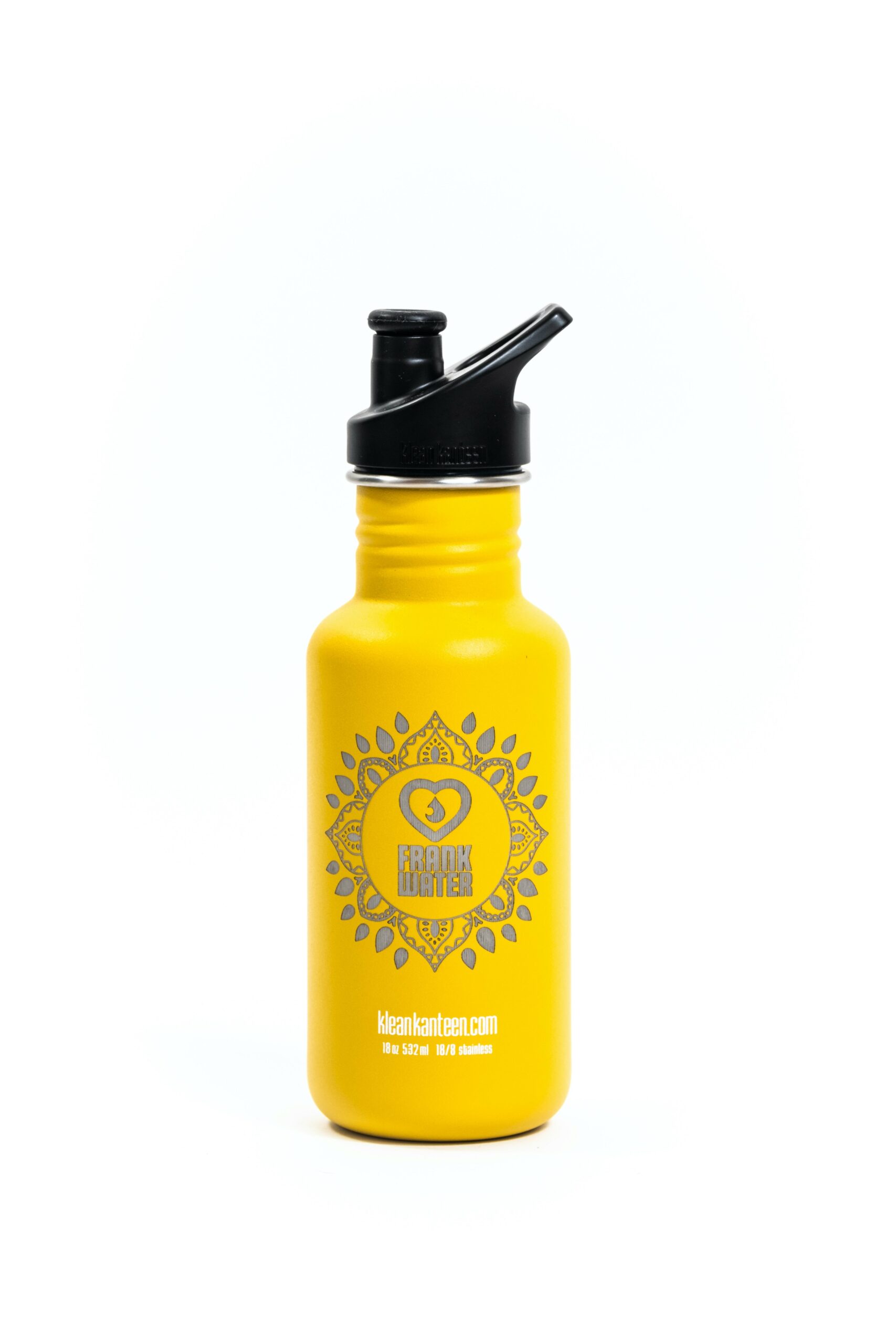 Mandala Klean Kanteen Bottle - Yellow