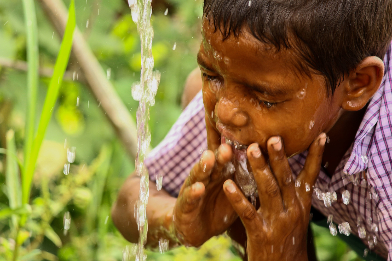 Frank Water WASH Face Clean Boy India Regular Giving Safe Water Sanitation Hygiene Support