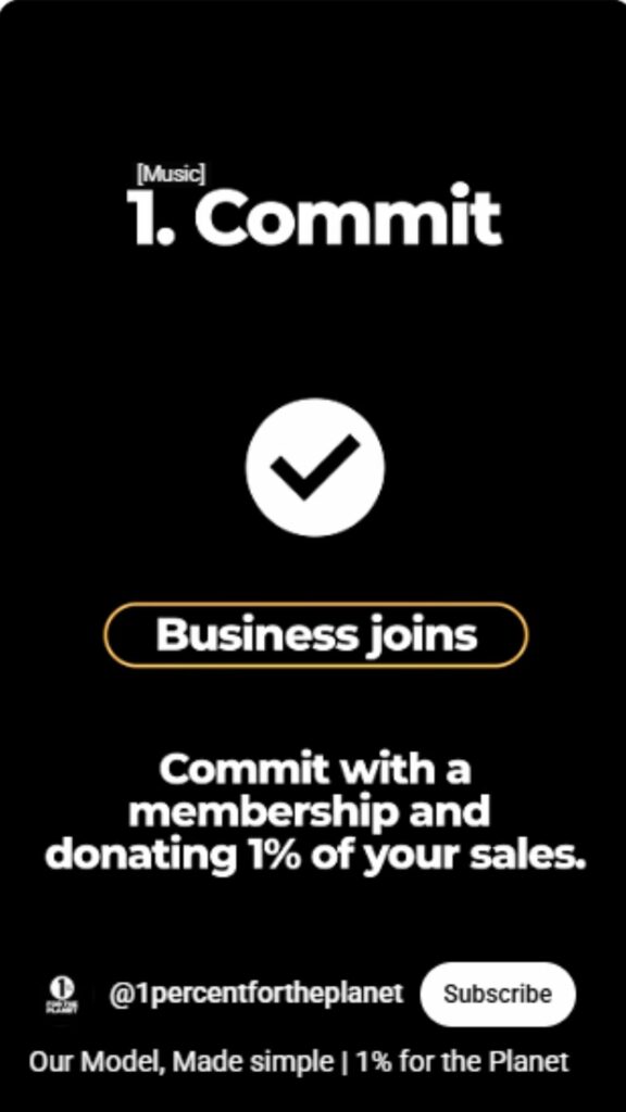 1% for the planet business model